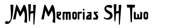 JMH Memorias SH Two font preview